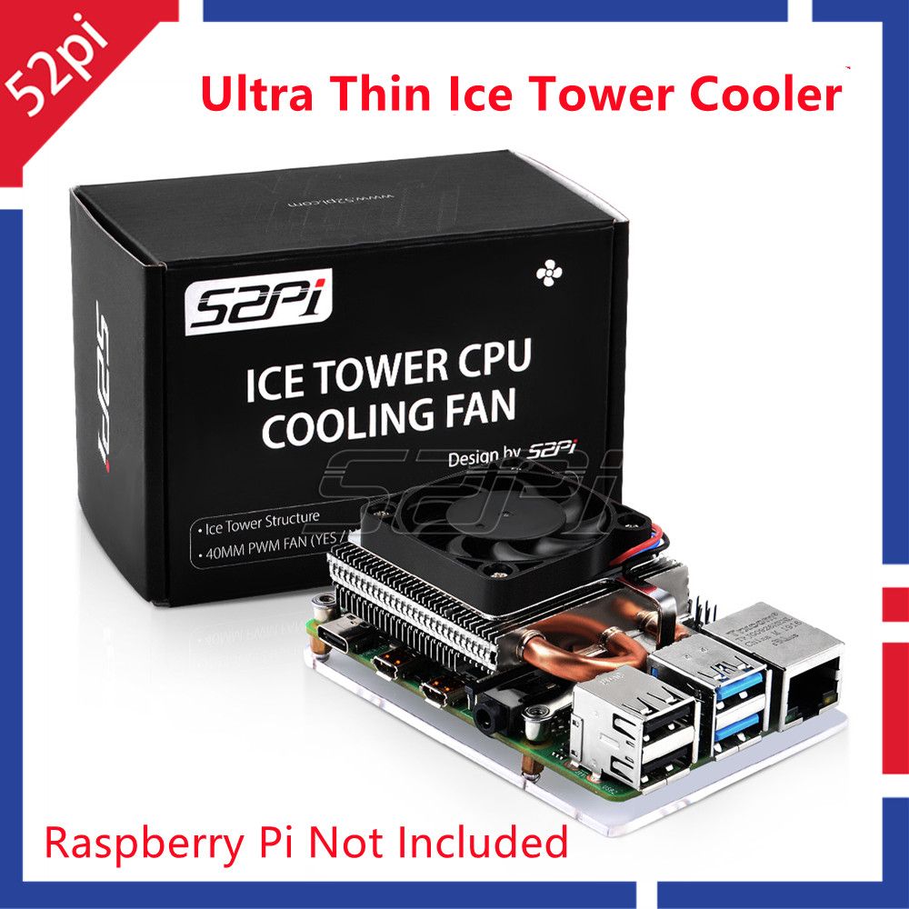52Pi New Ultra Thin Ice Tower  - Raspberry Pi Water Cooling Kit review and price